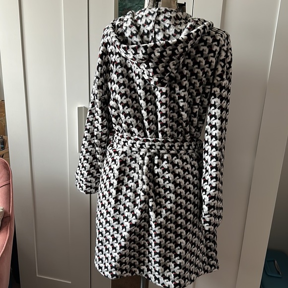 Vera Bradley Soft Houndstooth Scottie Dog Robe S/M - Picture 3 of 11